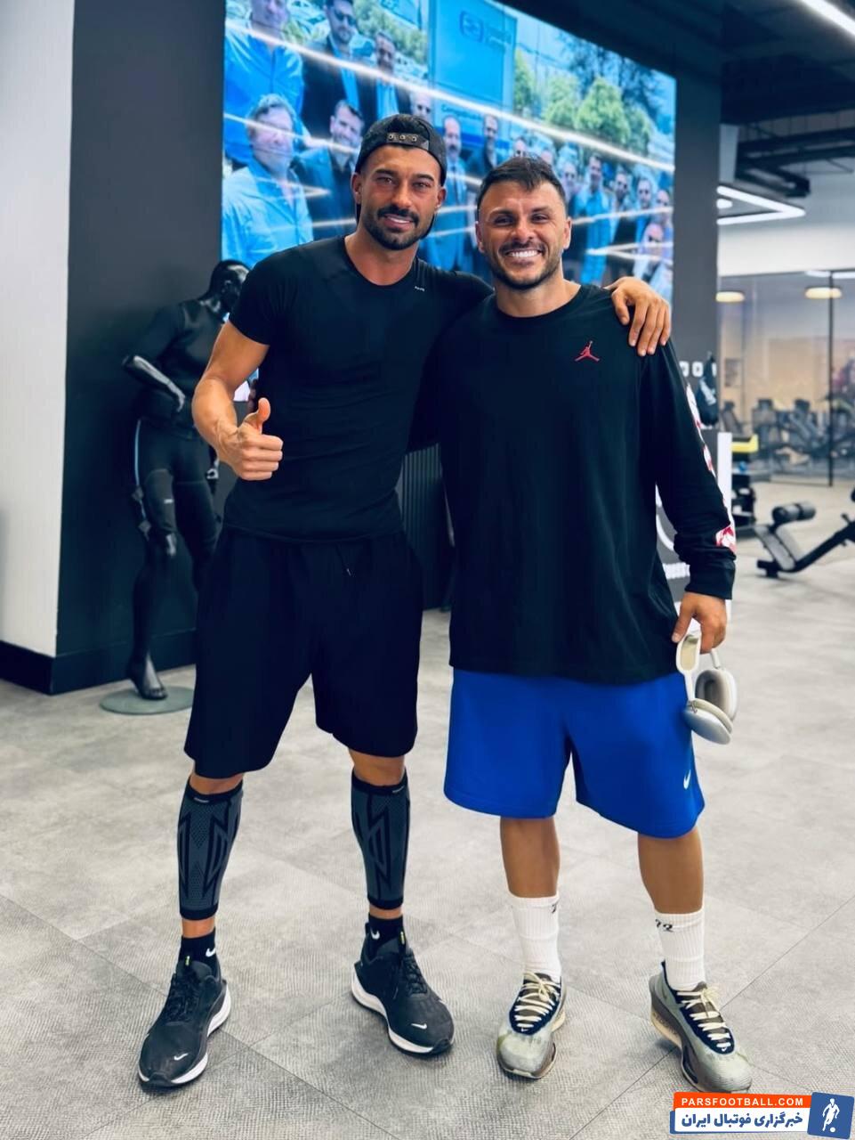 عکس | رامین رضاییان و آرمین زارعی در باشگاه بدنسازی