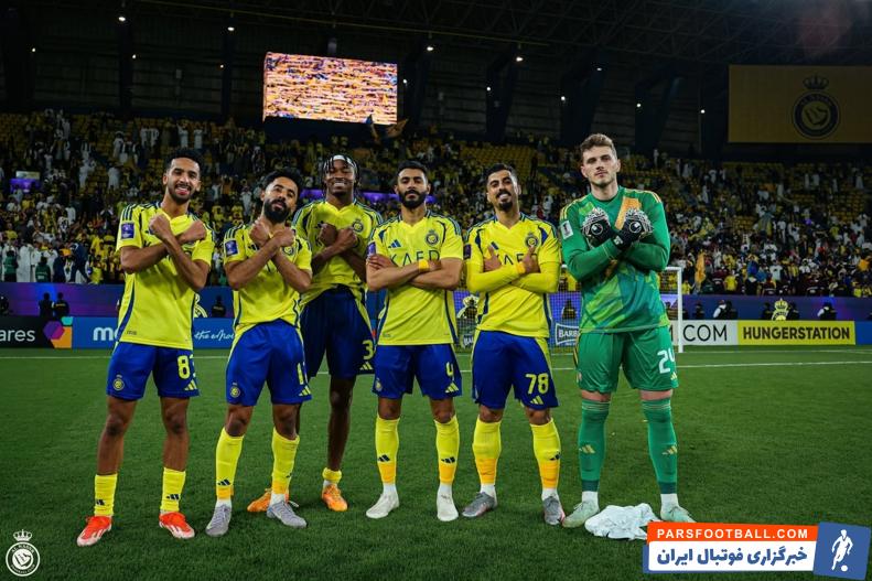پیولی ؛ ژست دروازه بان و 5 مدافع النصر پس از صعود به دور بعد لیگ نخبگان