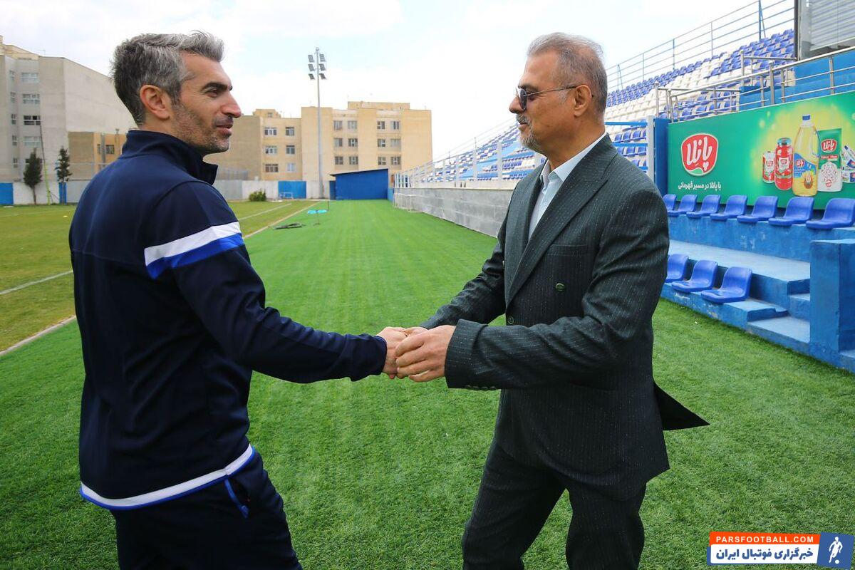 حضور علی نظری جویباری مدیرعامل استقلال در محل تمرین آبیها