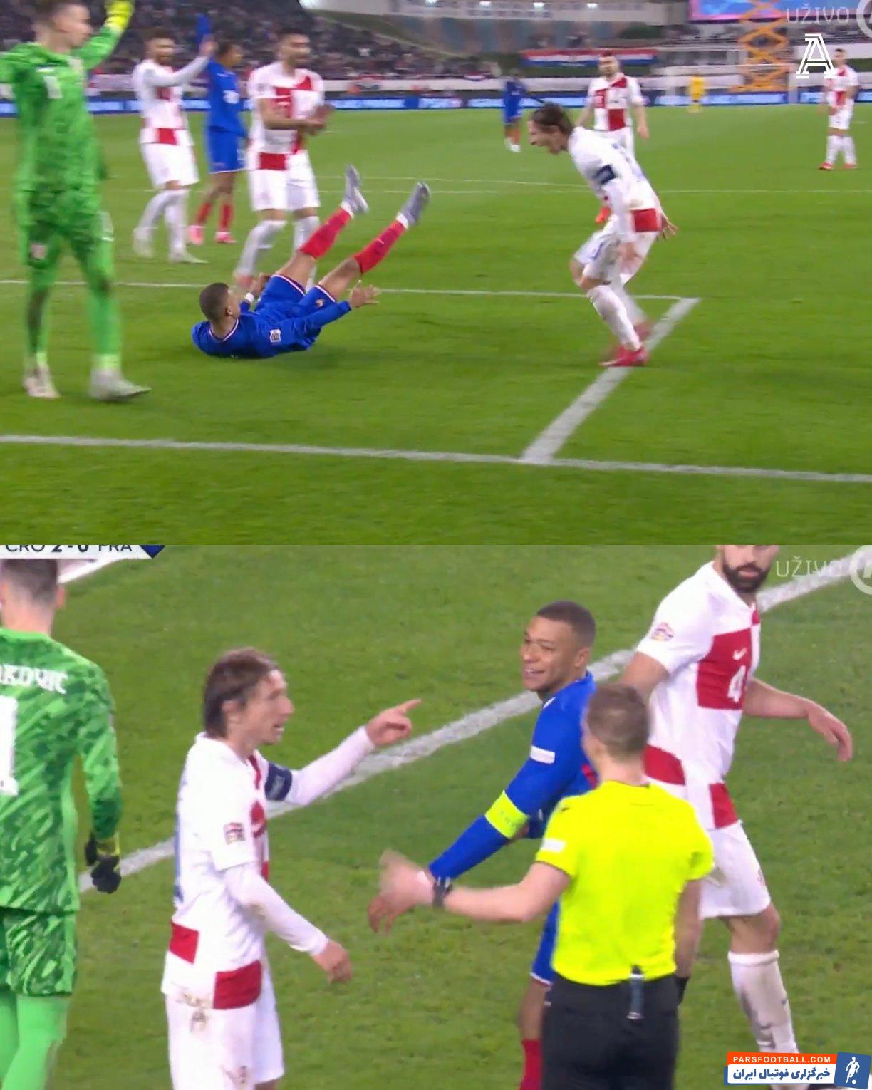 مودریچ ستاره کرواسی خطاب به امباپه : بلند شو و به بازی ادامه بده، دایو نزن