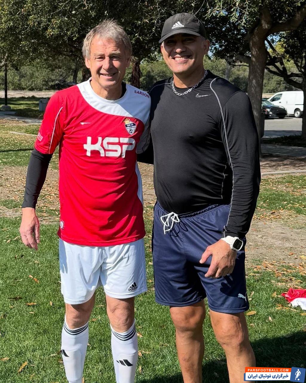 دیدار احمدرضا عابدزاده با یورگن کلینزمن