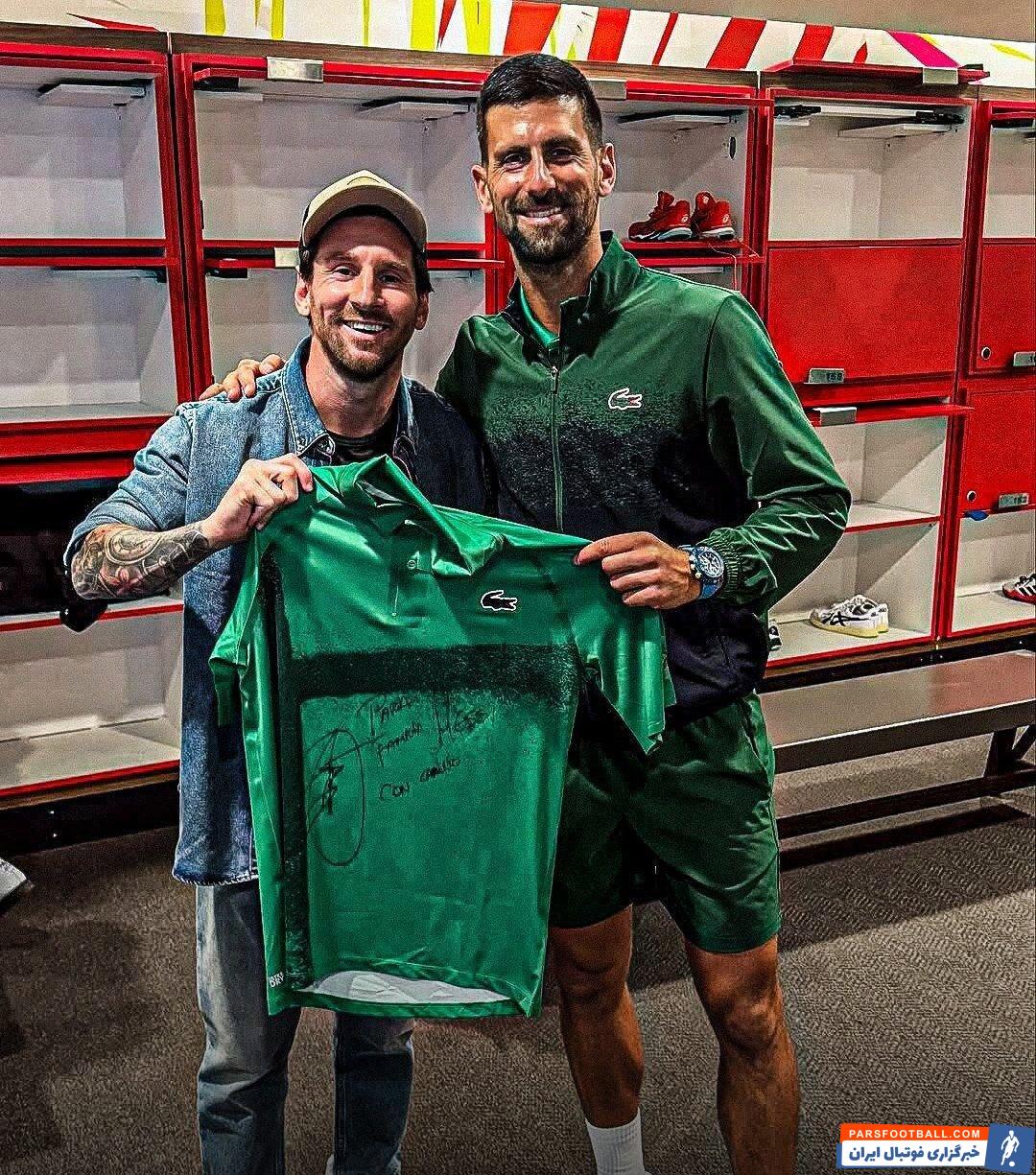 عکس | ملاقات مسی با اسطوره تنیس؛ حضور پادشاه افتخار بزرگی برای من بود!