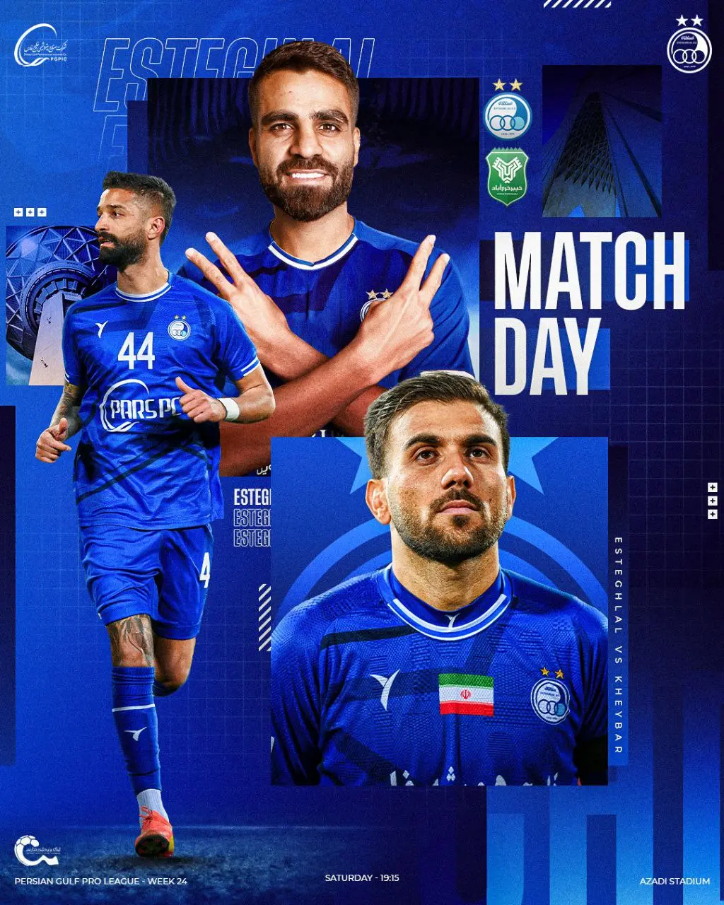 پوستر استقلال برای جدال با خیبر؛ چهره ویژه در قاب آبی‌ها (عکس) 