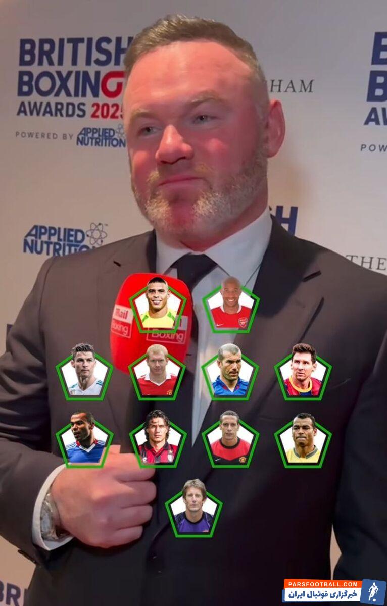 این شما و این تیم رویایی وین رونی با حضور ابرستاره ها؛ دو رونالدو و یک مسی و چندین اسطوره! +عکس