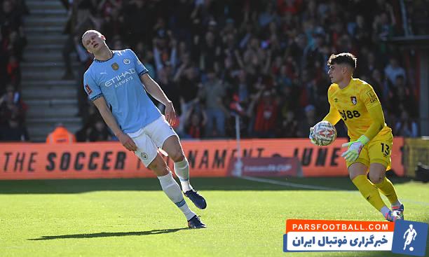 مهار ضربه پنالتی هالند از سوی کپا آریسابالاگا گلر بورنموث