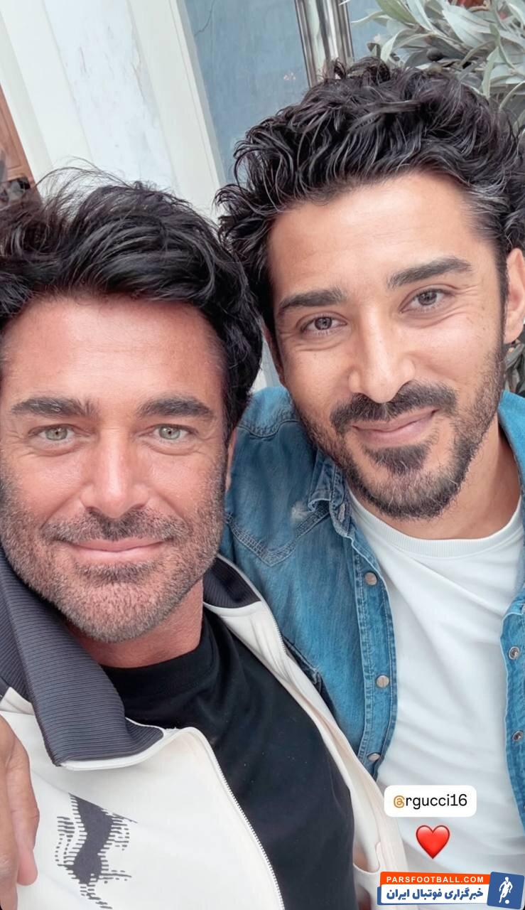 محمدرضا گلزار تصویری در کنار رضا قوچان نژاد ستاره پیشین فوتبال منتشر کرد