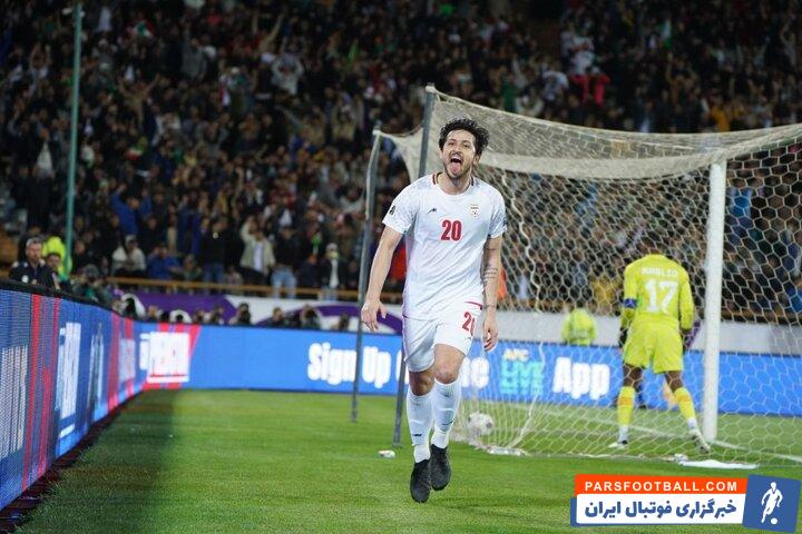 سردار آزمون پس از گلزنی مقابل امارات خوشحالی جالبی انجام داد