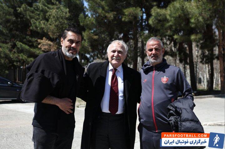حسین کلانی اسطوره پرسپولیس در تمرین این تیم حضور پیدا کرد