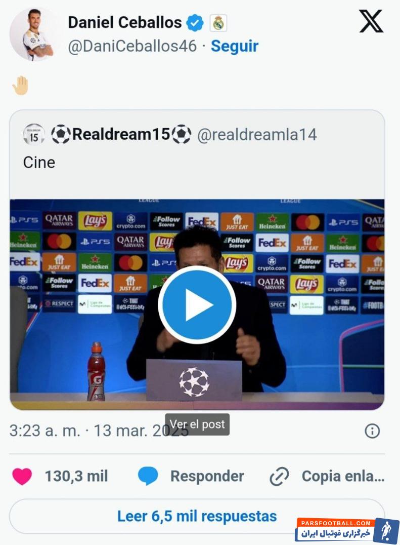 سبایوس، هافبک رئال مادرید: دیدم که پنالتی خولین آلوارز دو ضرب شد