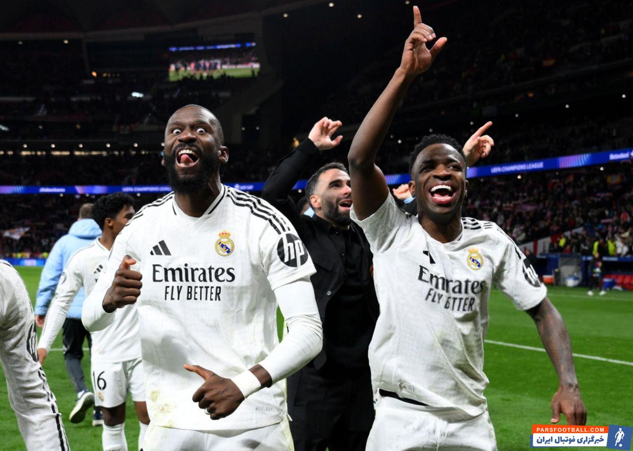 خوشحالی عجیب رودیگر ستاره رئال مادرید در دیدار برابر اتلتیکومادرید