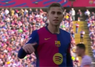 تصویری از خطای پنالتی روی فرمین ‏لوپز در دیدار بارسلونا-خیرونا که گرفته نشد