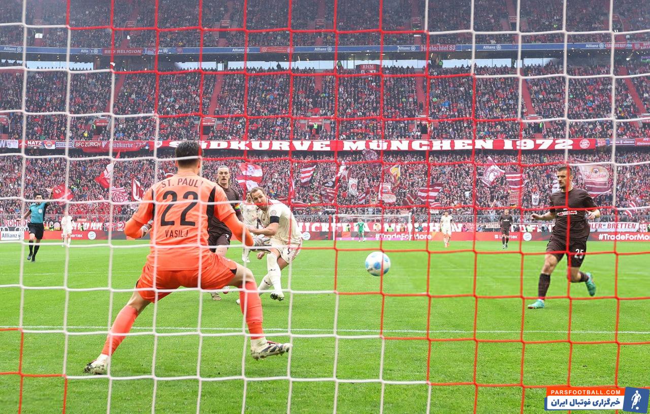 هری کین و ثبت آمار گلزنی برابر همه تیم های حاضر در بوندس لیگا