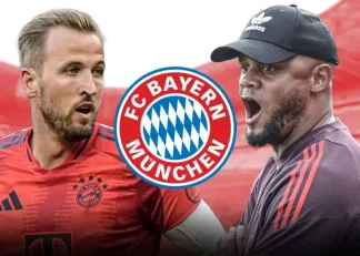 تکل کمپانی در زمان حضورش در منچسترسیتی روی پای هری کین بازیکن نوریچ