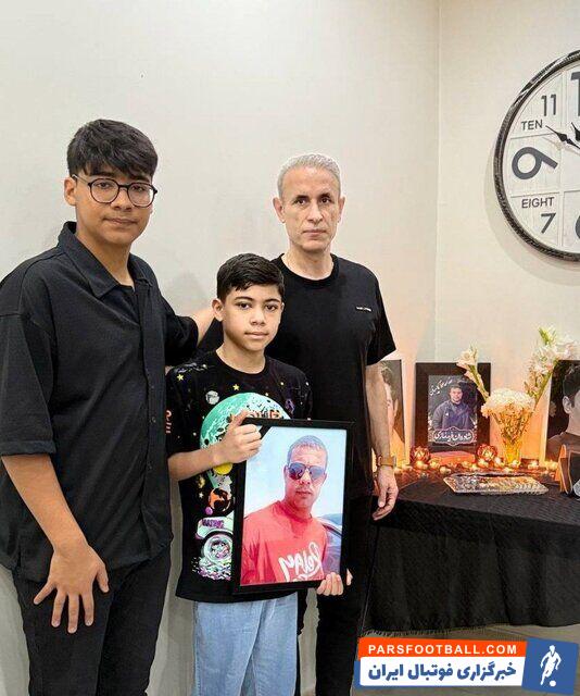 حرکت زیبای گل محمدی؛ حضور در منزل ملی پوش فقید +عکس