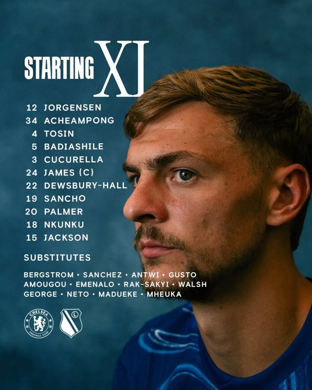 1-289 اعلام ترکیب چلسی مقابل لژیا ورشو