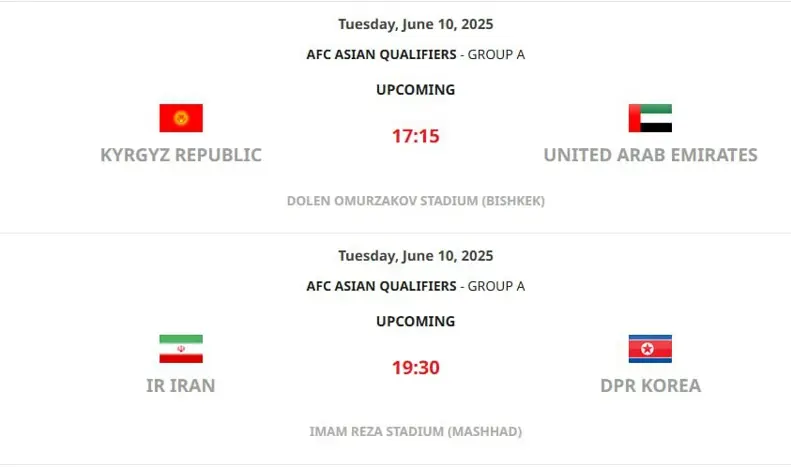 قطعی شد؛ ورزشگاه امام رضا میزبان ایران و کره شمالی