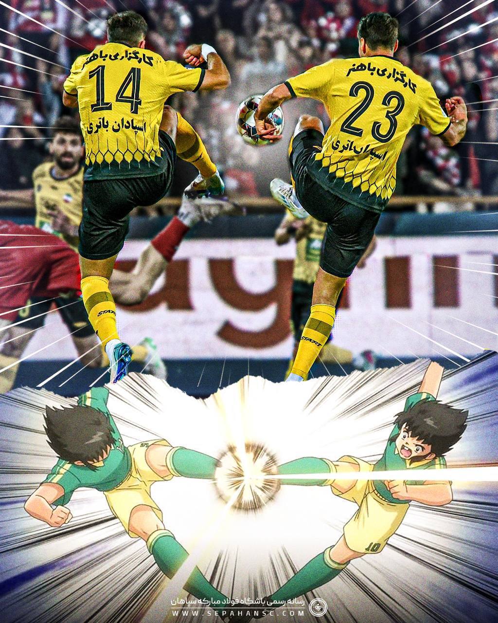 صحنه کارتون فوتبالیست‌ها در ال‌کلاسیکو ایران!