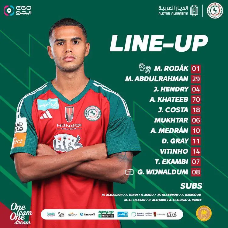 اعلام ترکیب الاتفاق مقابل الاتحاد