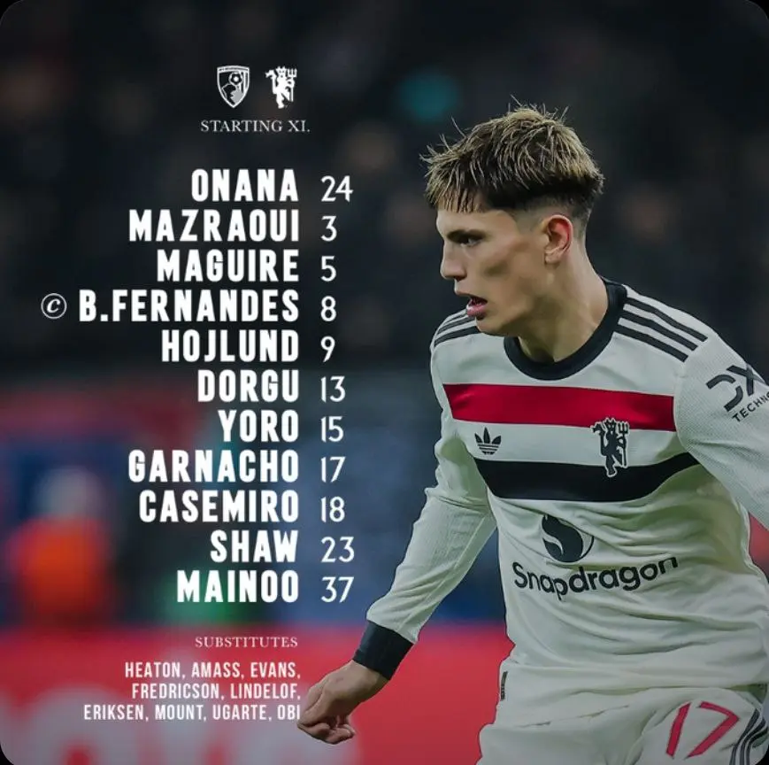 اعلام ترکیب منچستریونایتد مقابل بورنموث