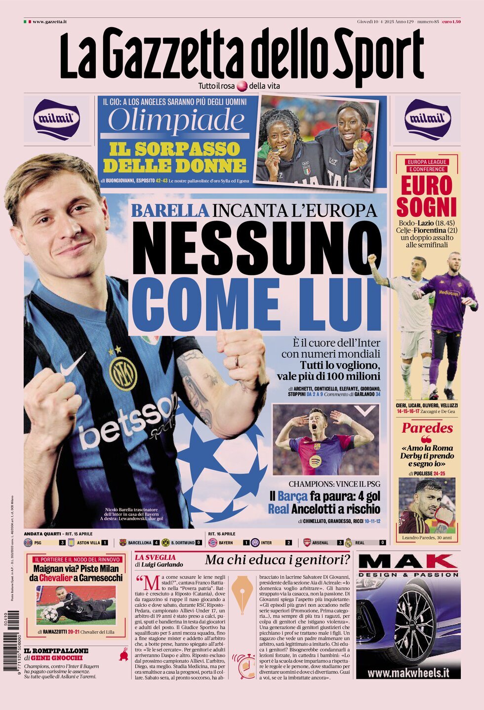 روزنامه گاتزتا دلواسپرت ایتالیا