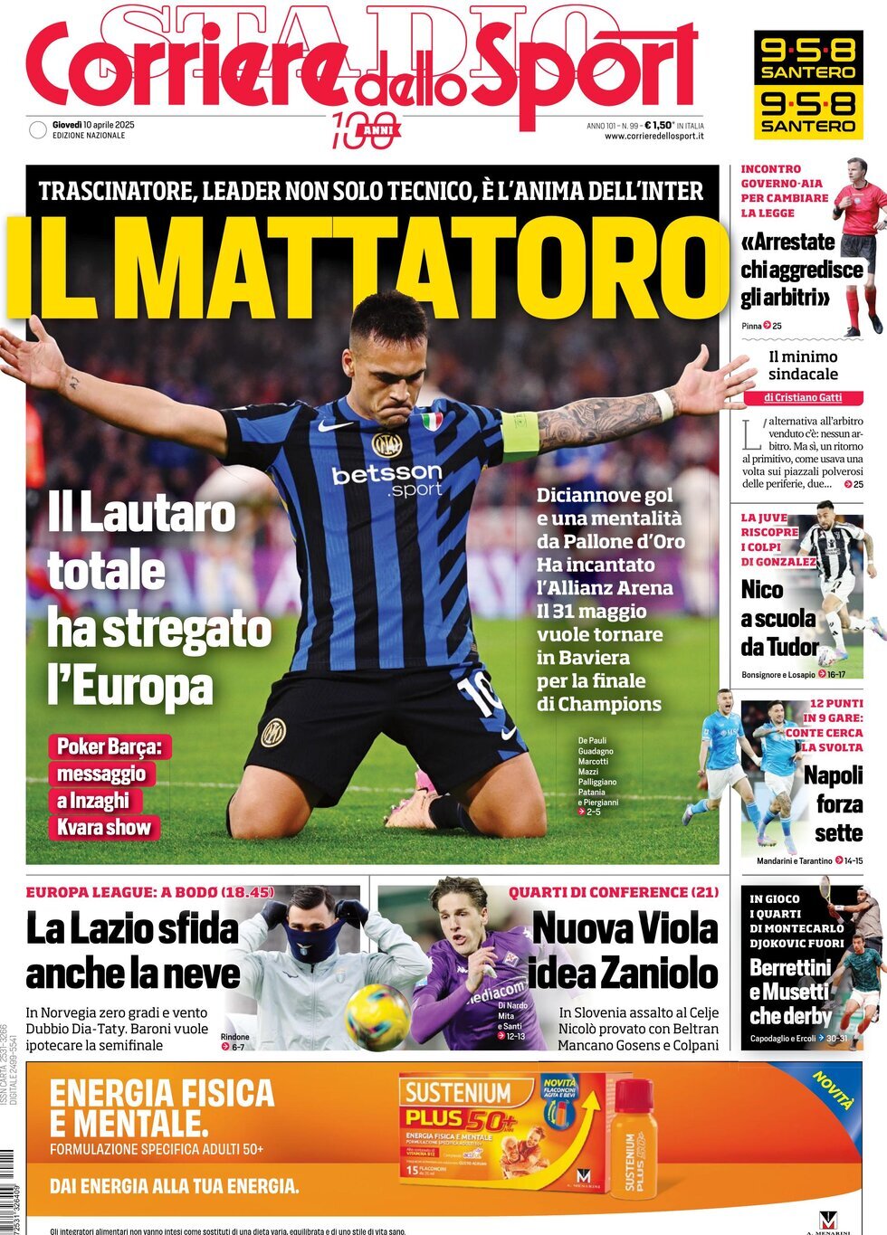 روزنامه کوریره دلواسپرت