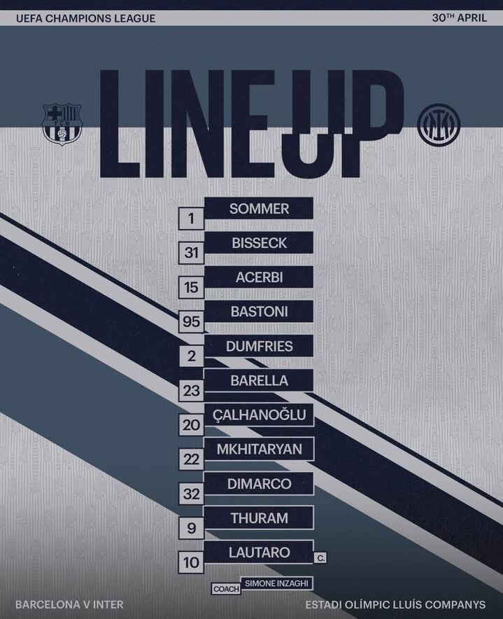 اعلام ترکیب بارسلونا و اینتر / تورام رسید؛ طارمی نیمکت‌نشین شد!