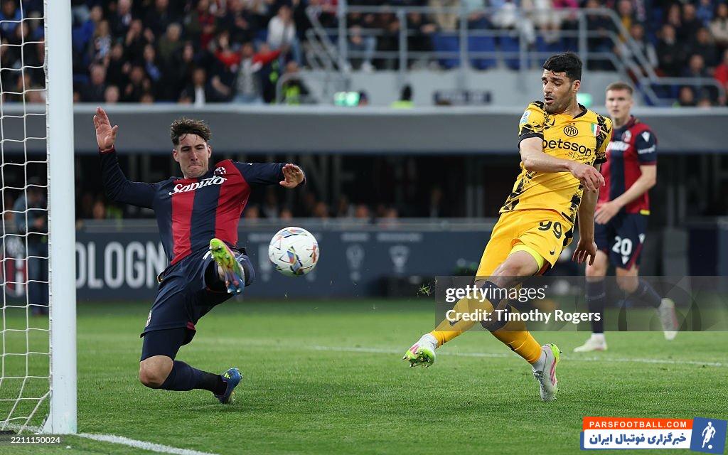 اینتر در حضور مهدی طارمی مقابل بولونیا شکست خورد