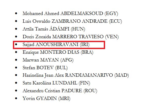 رقبای انوشیروانی و بهداد سلیمی در انتخابات فدراسیون جهانی وزنه‌برداری