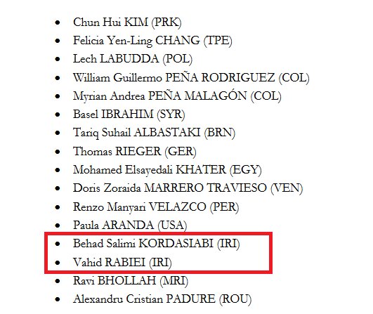 رقبای انوشیروانی و بهداد سلیمی در انتخابات فدراسیون جهانی وزنه‌برداری