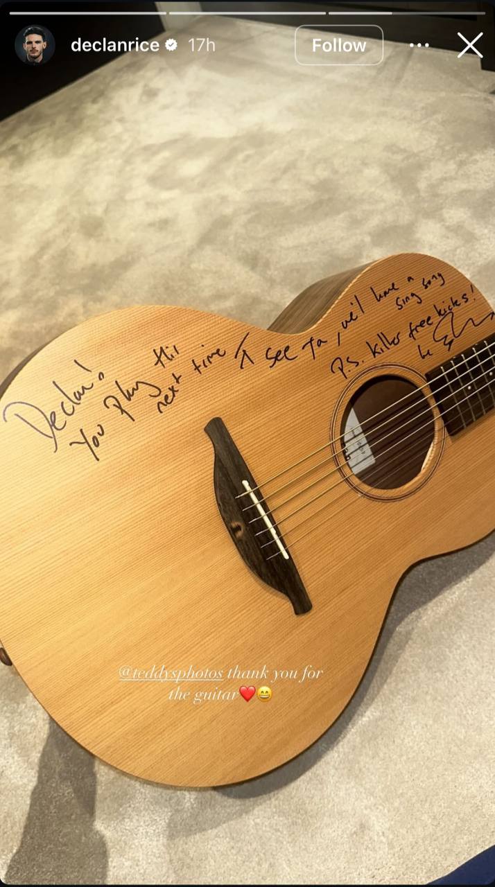 هدیه اد شیرن به دکلان رایس