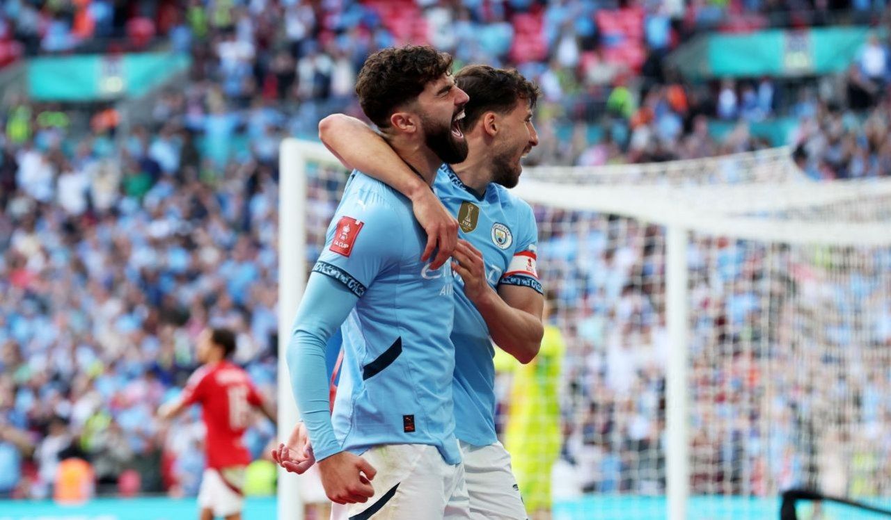 خوشحالی یوشکو گواردیول پس از گلزنی به ناتینگهام فارست