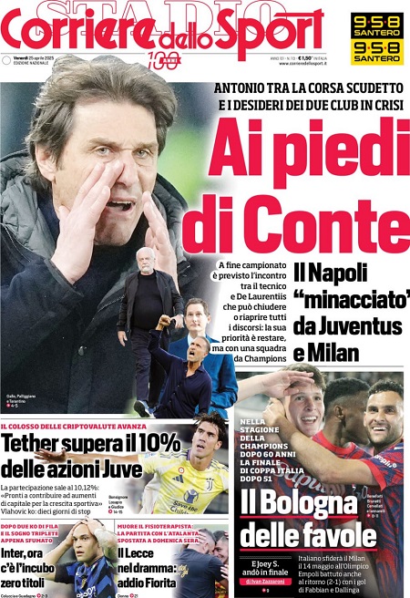 کوریره دلو اسپورت - 25 آوریل 2025