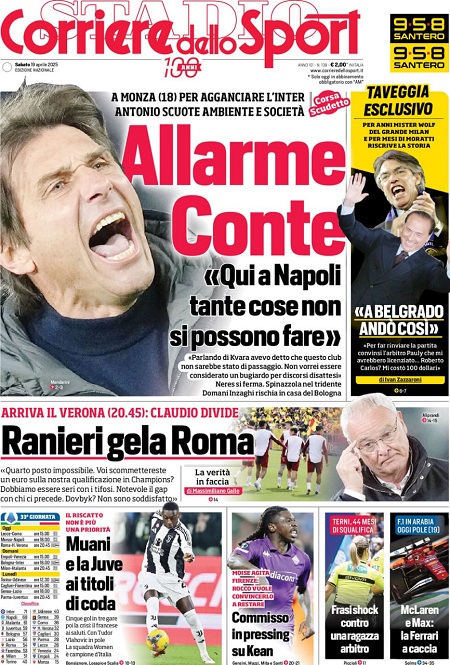 کوریره دلو اسپورت - 19 آوریل 2025