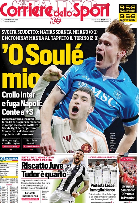 کوریره دلو اسپورت - 28 آوریل 2025