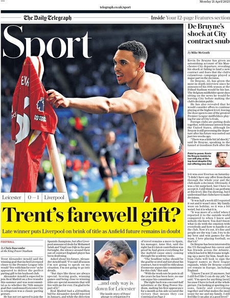 تلگراف اسپورت - 21 آوریل 2025