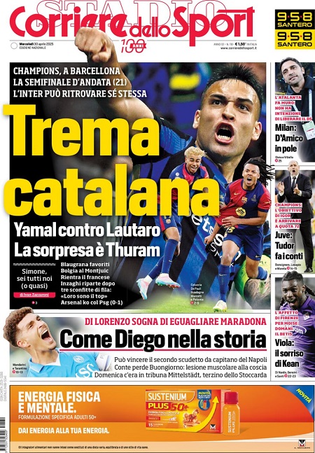 کوریره دلو اسپورت - 30 آوریل 2025