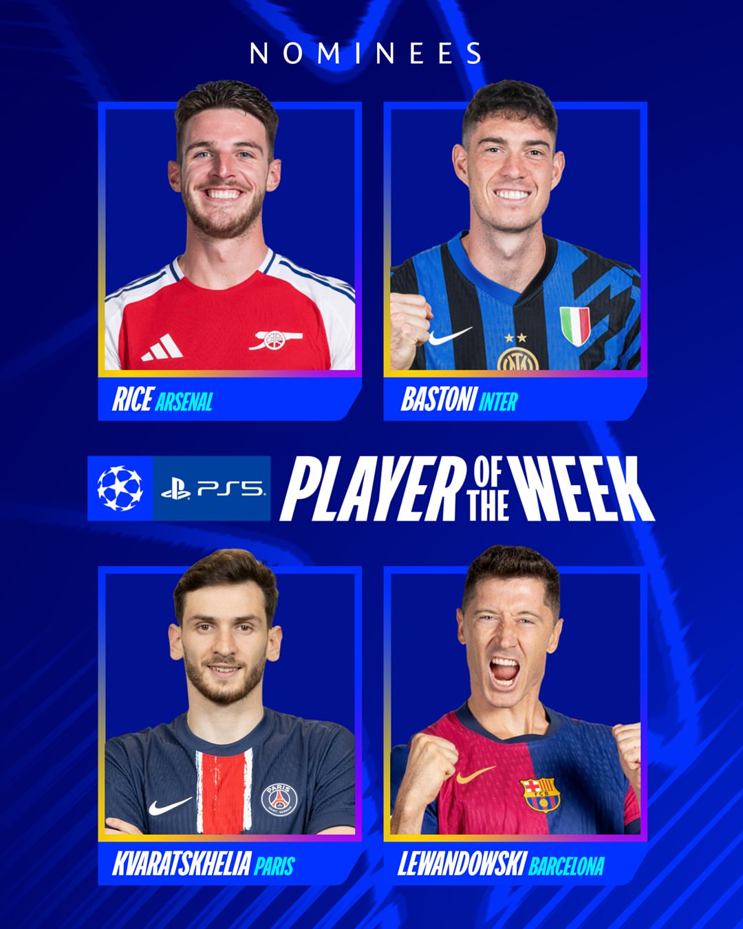 نامزدهای جایزه بهترین بازیکن هفته لیگ قهرمانان اروپا