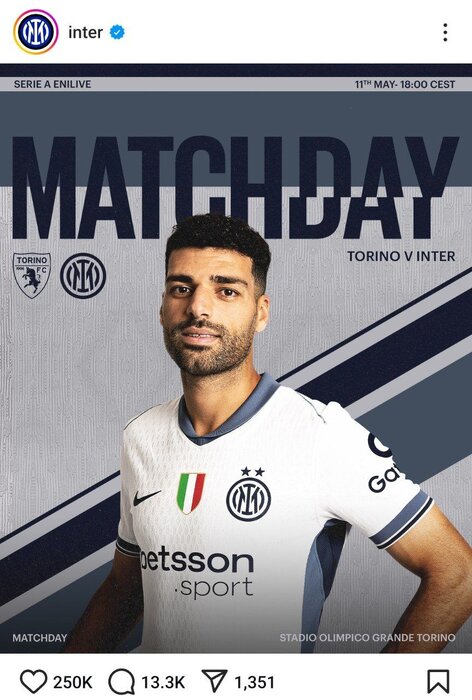 تسخیر صفحه اینستاگرام اینتر با رمز «خلیج‌فارس»؛ ۱۳۳۰۰ کامنت برای MT۹۹