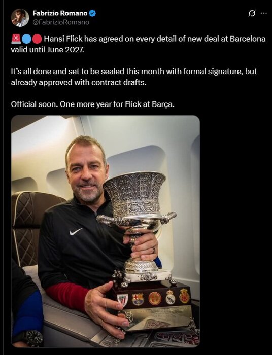 171862671-1 فلیک و بارسلونا برای تمدید توافق کردند