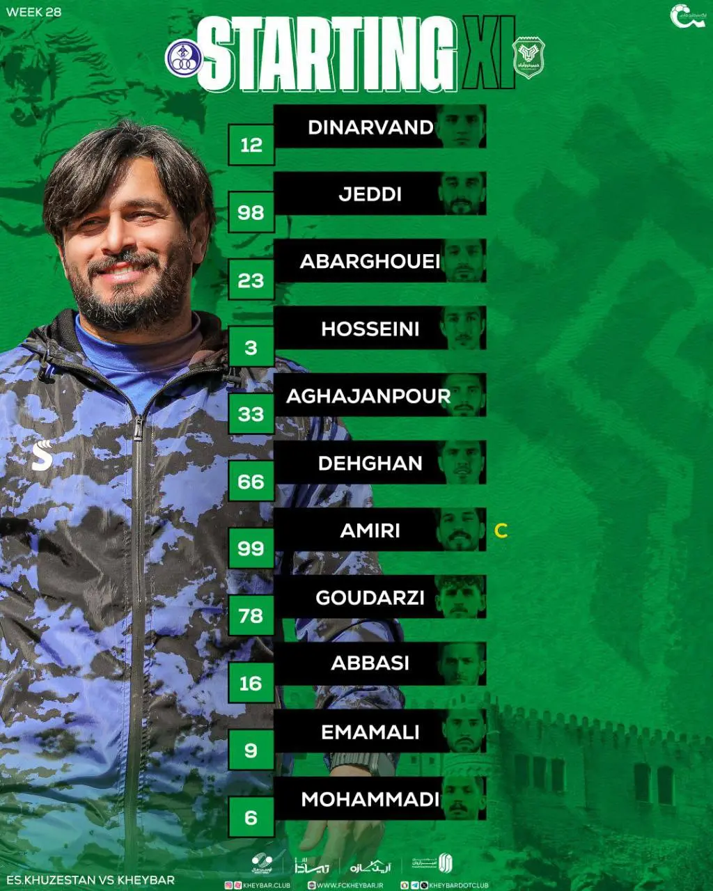 2-2 اعلام ترکیب خیبر مقابل استقلال خوزستان