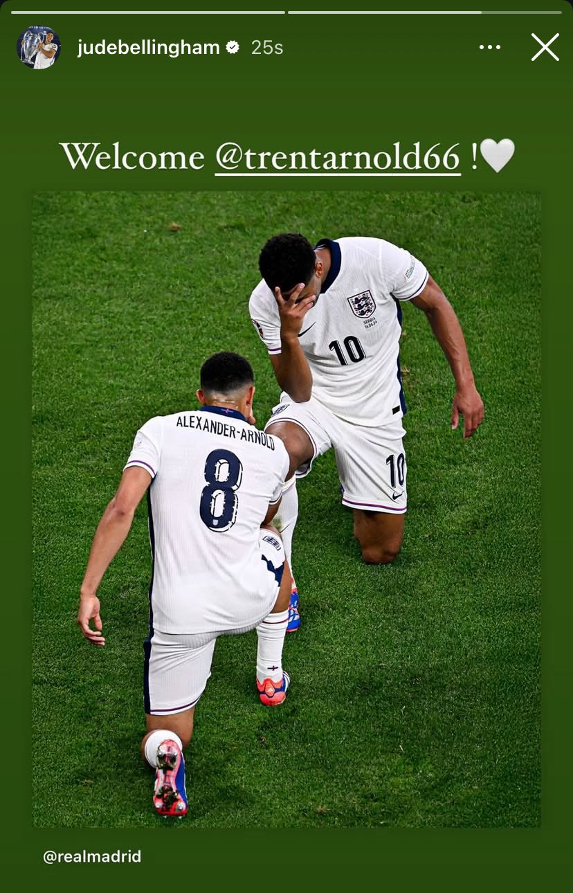 واکنش جود بلینگام به انتقال ترنت الکساندر آرنولد به رئال مادرید