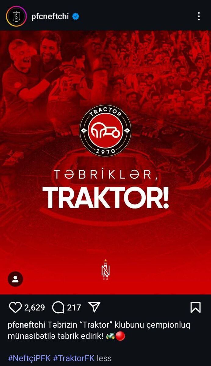 387731 واکنشها به قهرمانی تراکتور؛ از پسر رئیس جمهور تا غول فوتبال ترکیه! +عکس