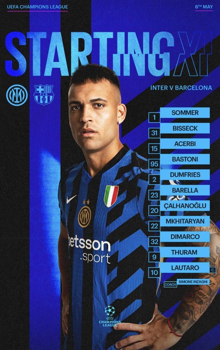 اعلام ترکیب اینتر و بارسلونا/ طارمی و لواندوفسکی نیمکت‌نشین شدند!