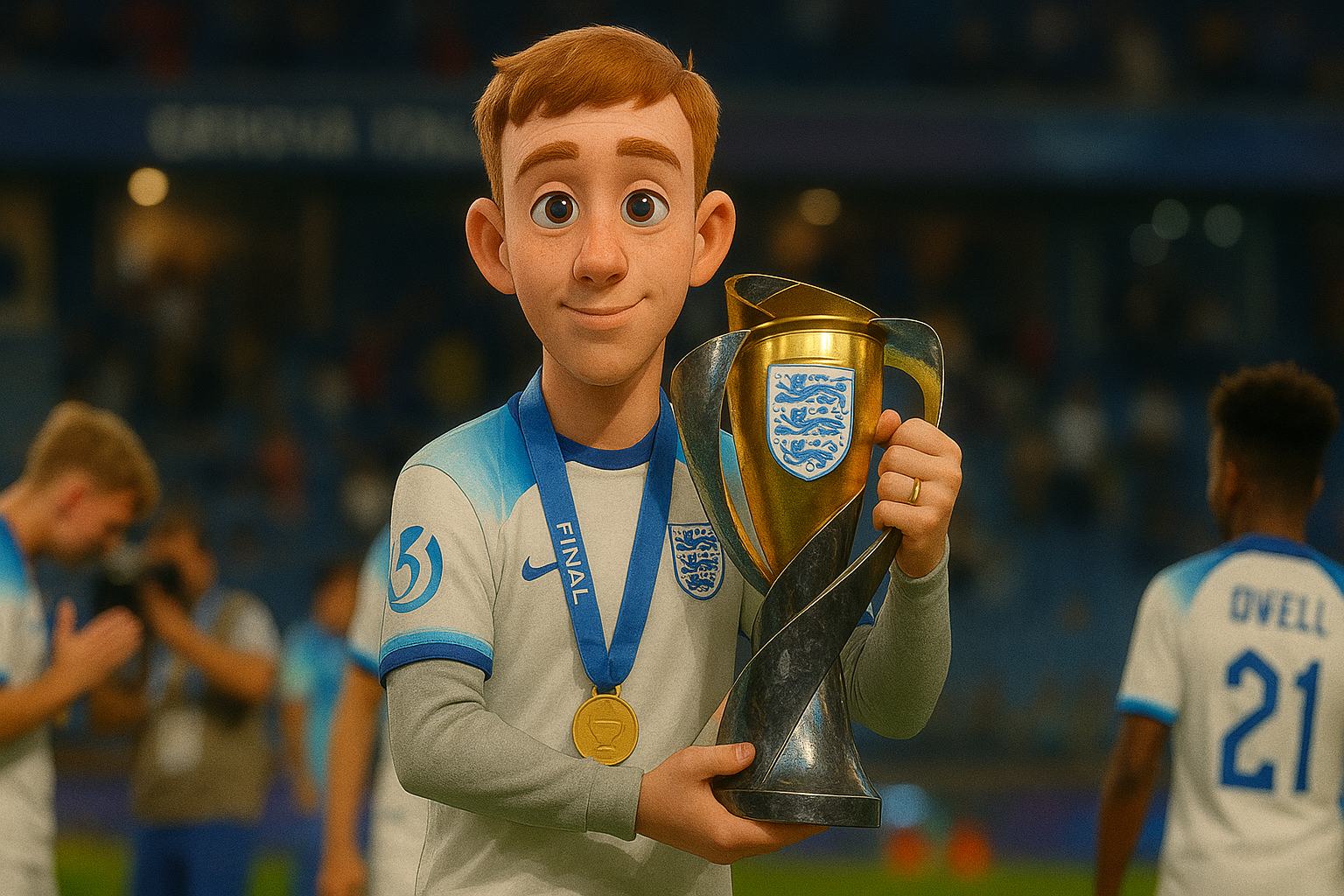 کول پالمر با جام قهرمانی زیر 21 سال اروپا - پیکسار