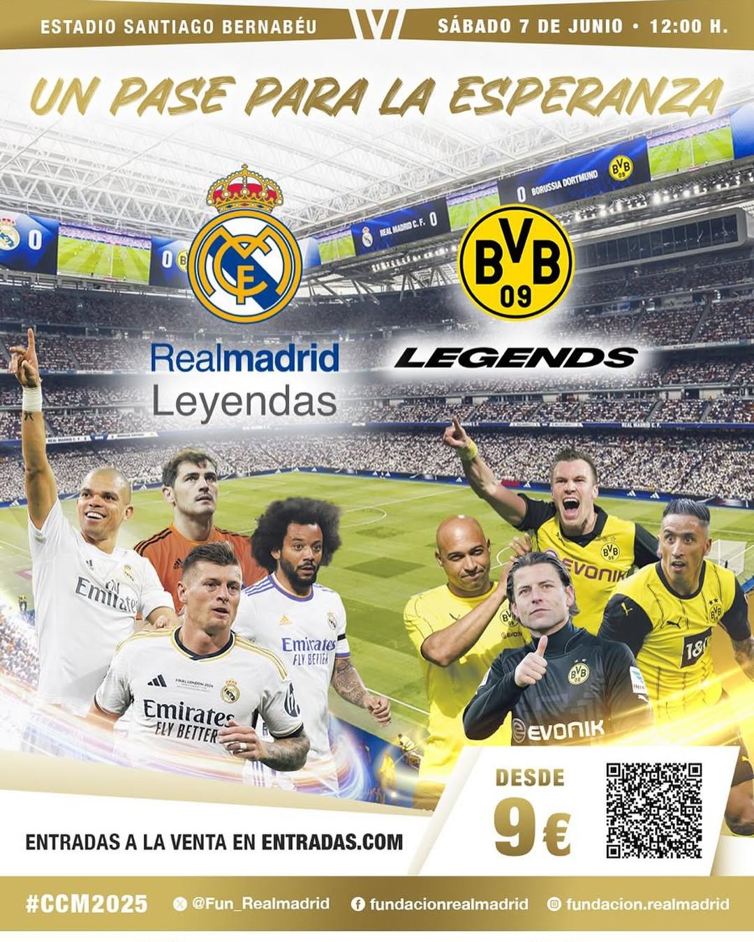 پوستر دیدار اسطوره‌های رئال مادرید و دورتموند