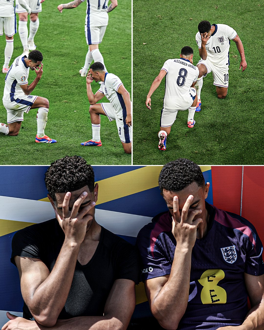 جود بلینگام و ترنت الکساندر آرنولد هافبک‌های انگلیسی در زمین - انگلیس