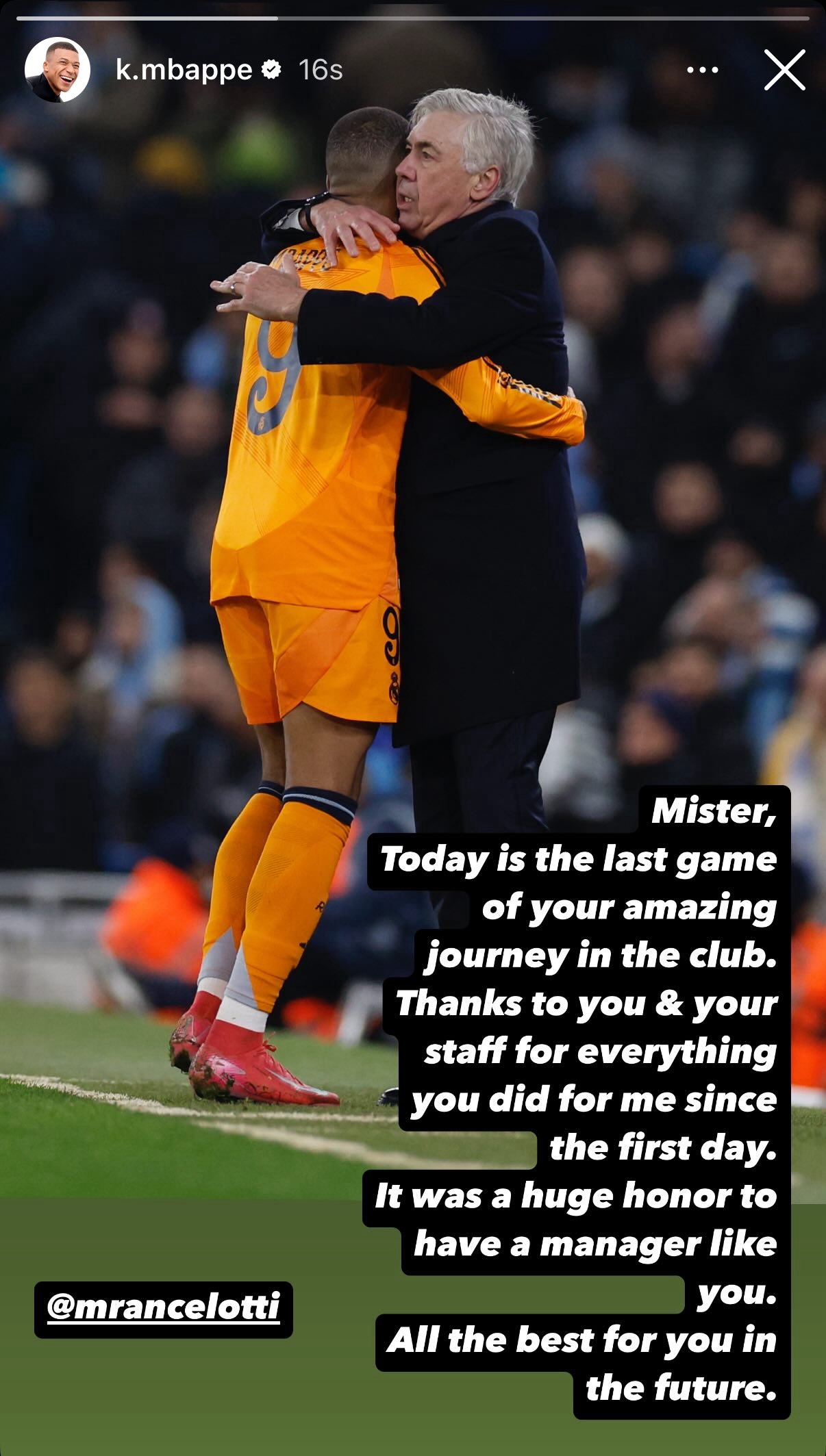 واکنش کیلیان امباپه به جدایی کارلو آنچلوتی از رئال مادرید