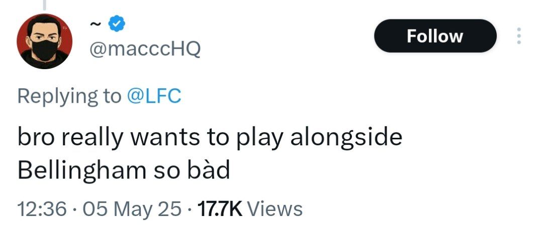 توییت هوادار لیورپول