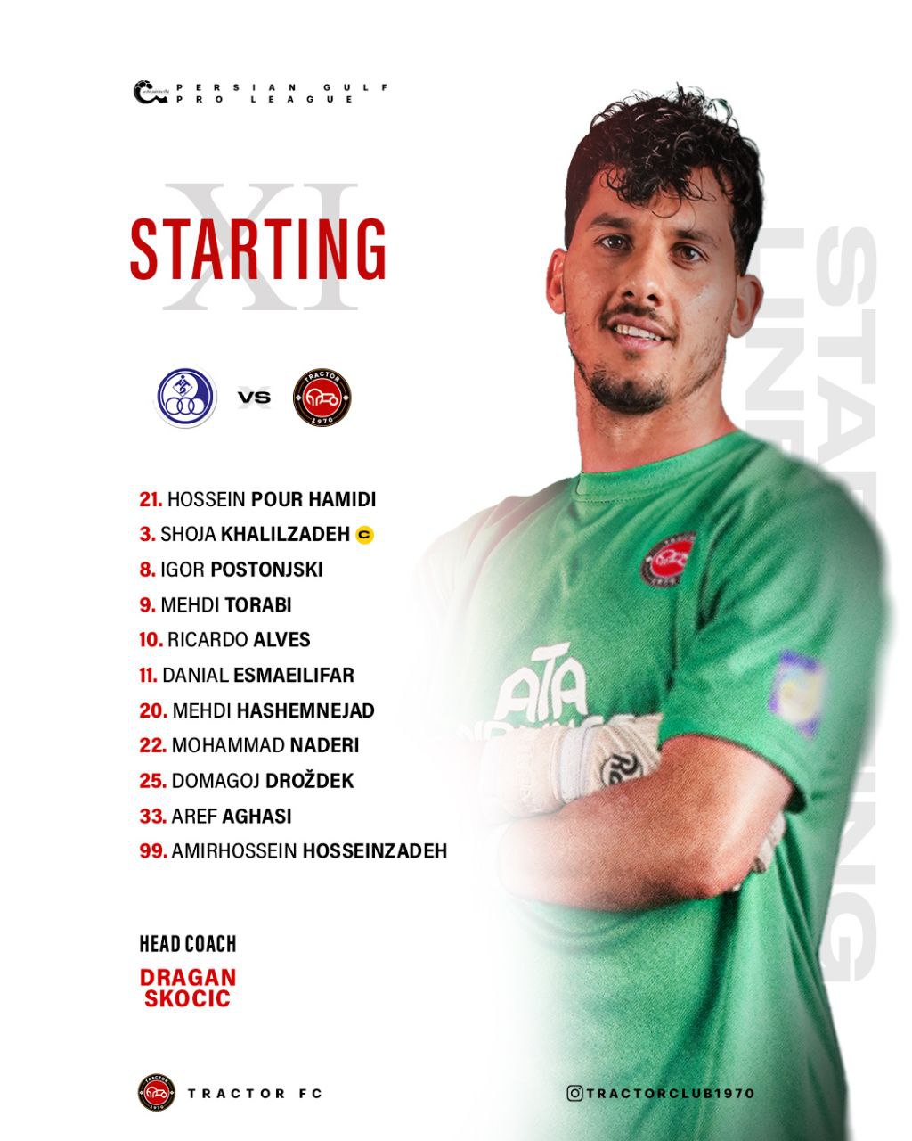 ترکیب تراکتور مقابل استقلال خوزستان