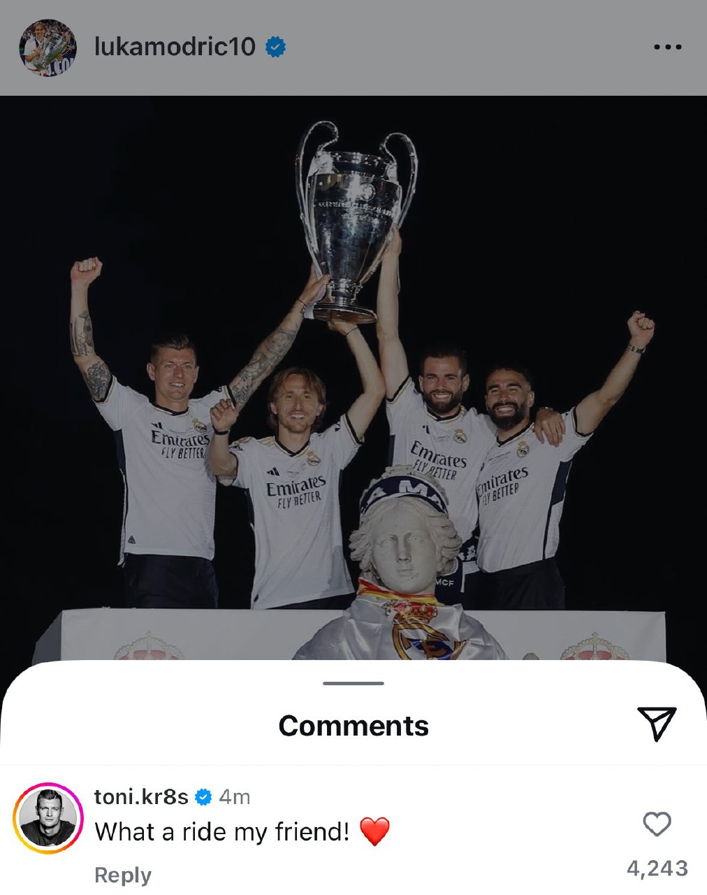 واکنش تونی کروس به جدایی لوکا مودریچ از رئال مادرید